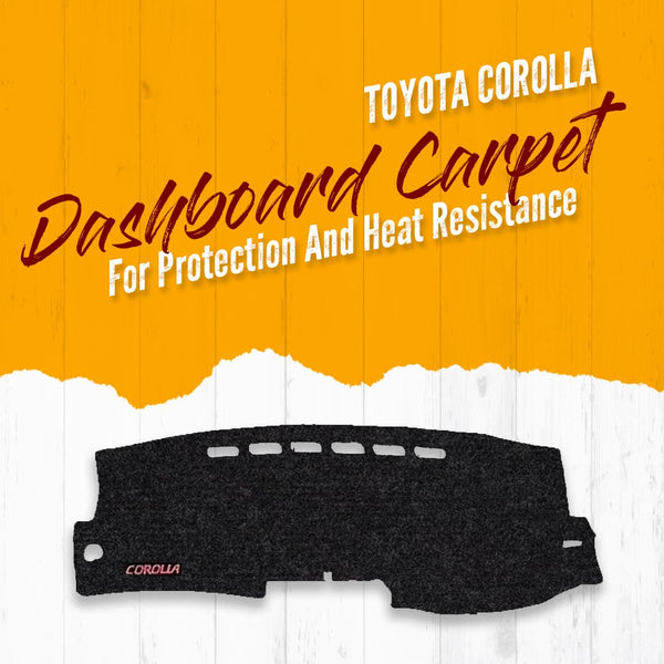 Toyota Corolla Dashboard Carpet Velvet Black - Model 2008-2014