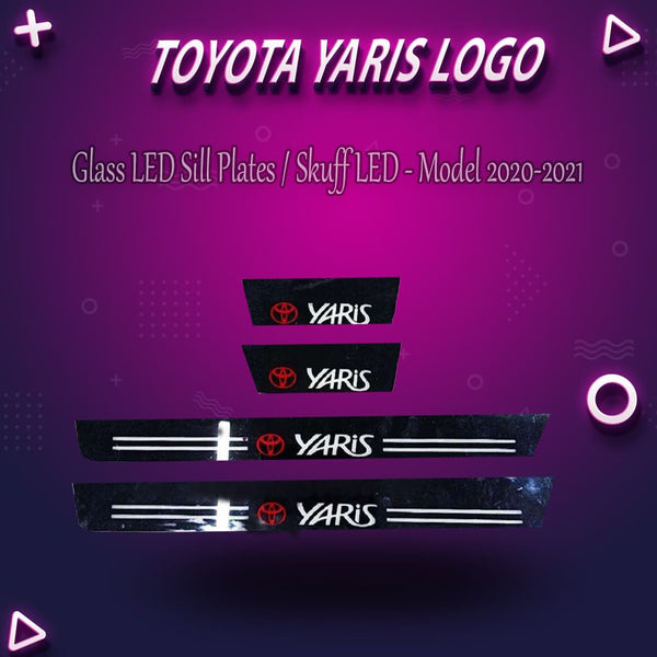 Toyota Yaris Glass LED Sill Plates / Skuff LED - Model 2020-2021