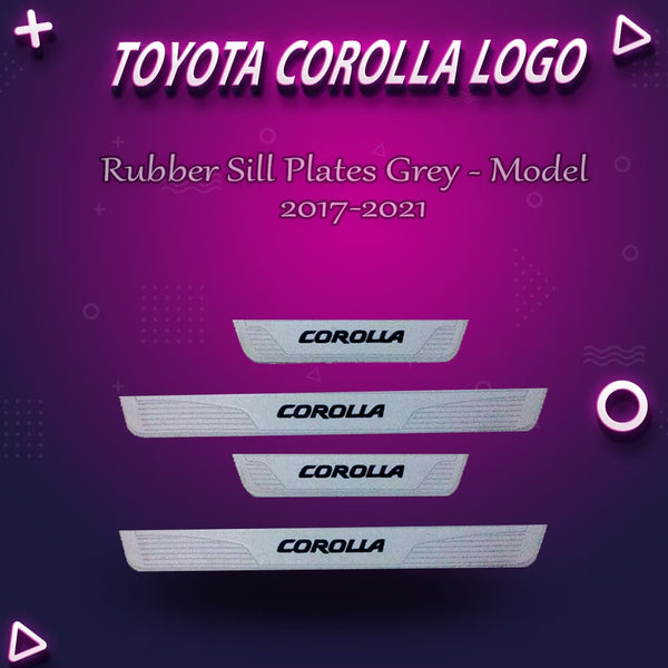 Toyota Corolla Rubber Sill Plates Grey - Model 2017-2021