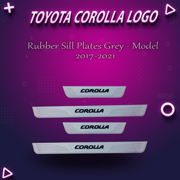 Toyota Corolla Rubber Sill Plates Grey - Model 2017-2021
