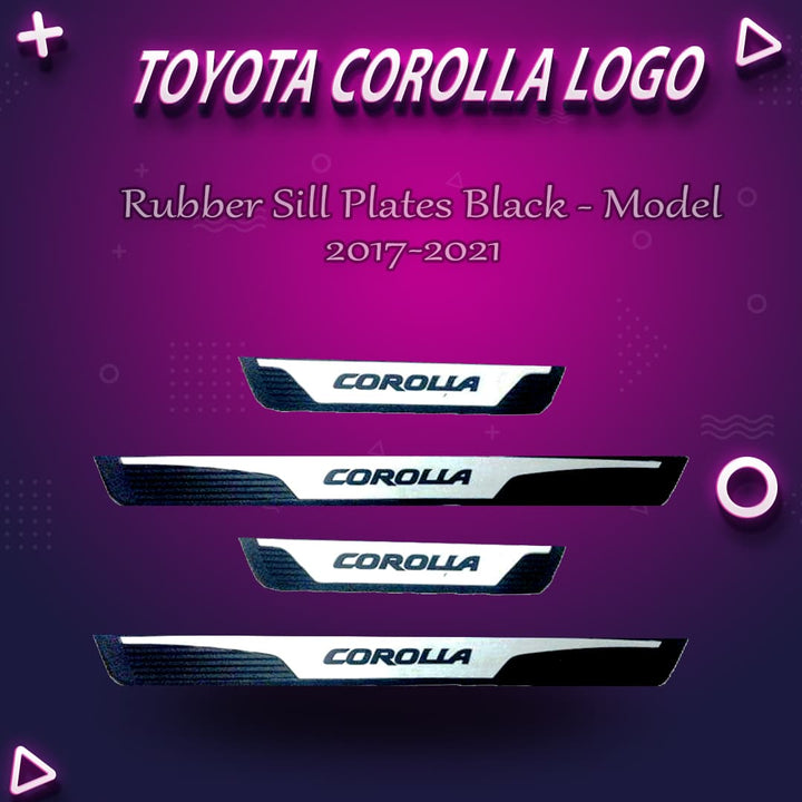 Toyota Corolla Rubber Sill Plates Black - Model 2017-2021