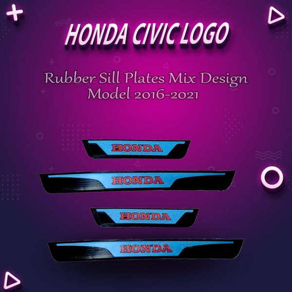 Honda Civic Rubber Sill Plates Mix Design - Model 2016-2021