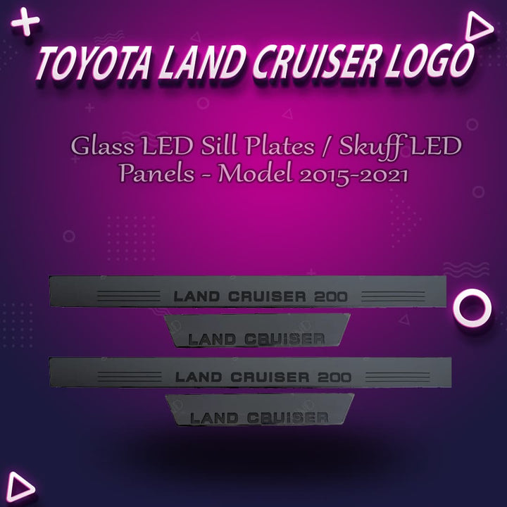 Toyota Land Cruiser Glass LED Sill Plates / Skuff LED panels - Model 2015-2021
