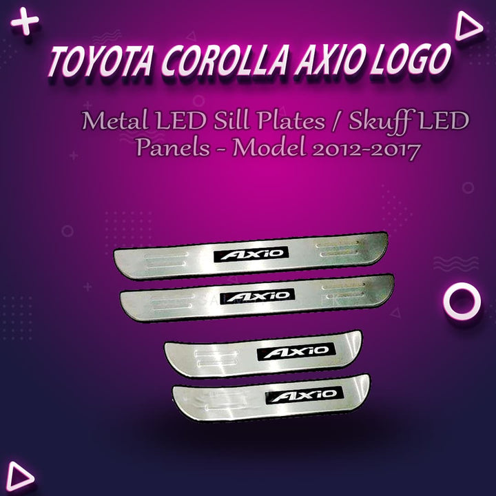 Toyota Corolla Axio Metal LED Sill Plates / Skuff LED panels - Model 2012-2017