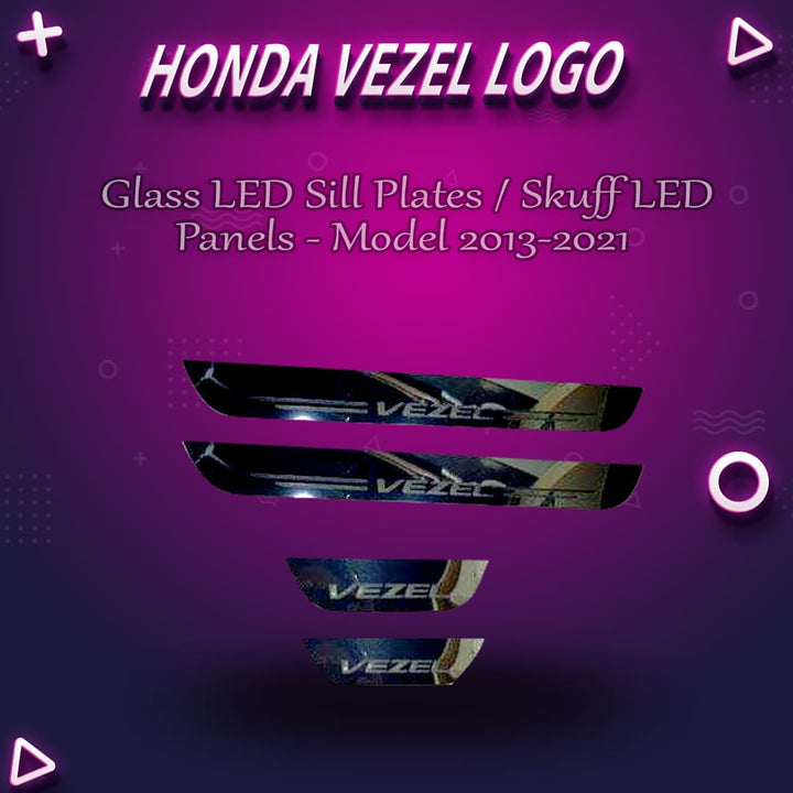 Honda Vezel Glass LED Sill Plates / Skuff LED panels - Model 2013-2021