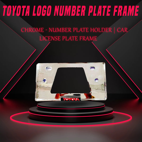 Toyota Logo Number Plate Frame Chrome