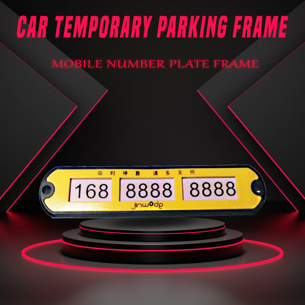 Car temporary Parking Mobile Number Plate Frame