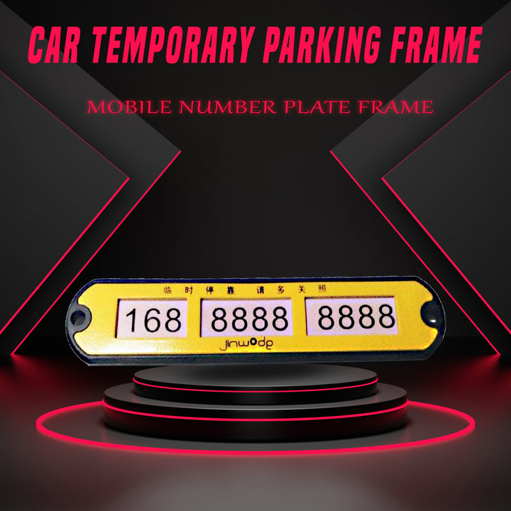 Car temporary Parking Mobile Number Plate Frame