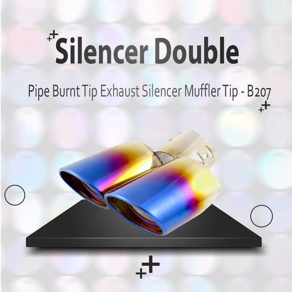 Silencer Double Pipe Burnt Tip Exhaust Silencer Muffler Tip - B207