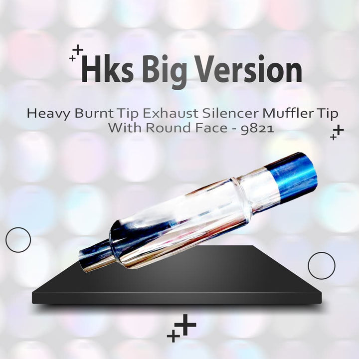 HKS Big Version Heavy Burnt Tip Exhaust Silencer  With Round Face - 9821