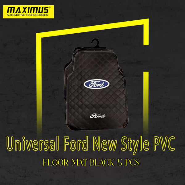 Universal Ford New Style PVC Floor Mat Black 5 Pcs