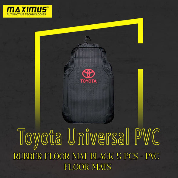Toyota Universal PVC Rubber Floor Mat Black 5 Pcs
