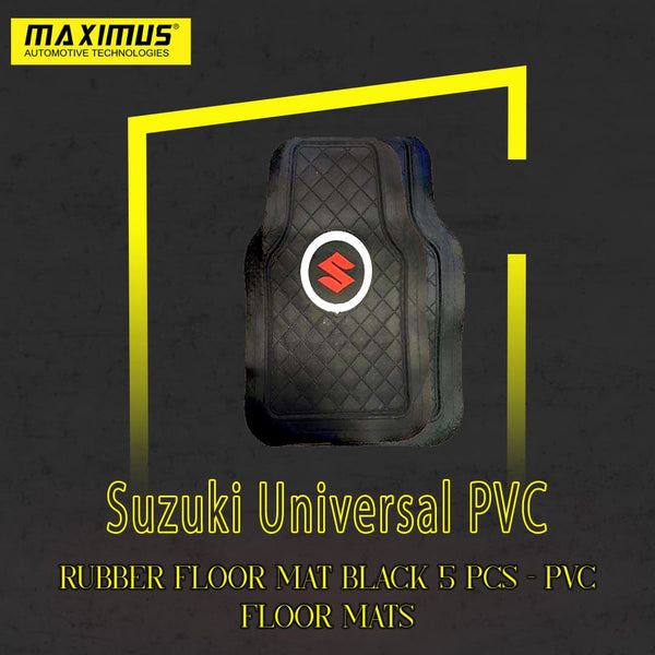 Suzuki Universal PVC Rubber Floor Mat Black 5 Pcs