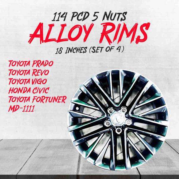 Alloy Rim 114 PCD 5 Nuts - 18 Inches (Set of 4)