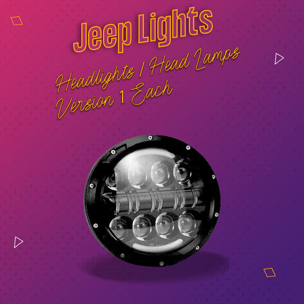 Jeep Lights Headlights / Head Lamps Version 1 - Each