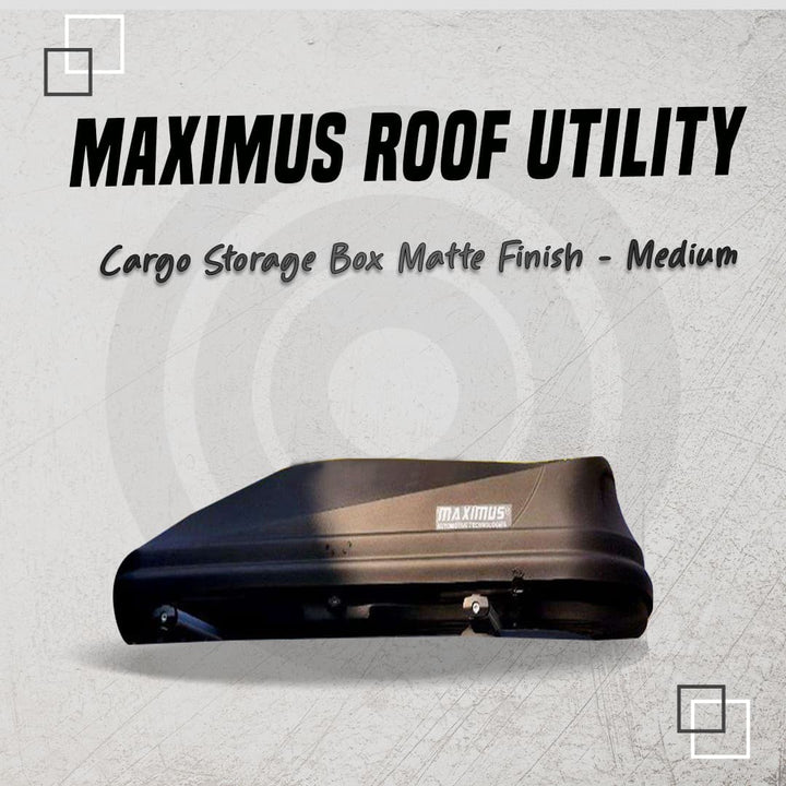 Maximus Roof Utility Cargo Storage Box Matte Finish - Medium