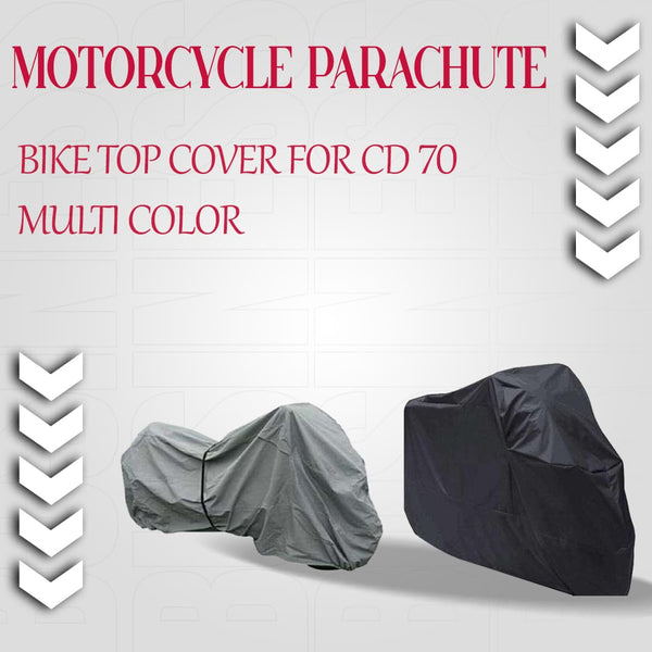 Motorcycle Parachute Bike Top Cover For CD 70 - Multi Color