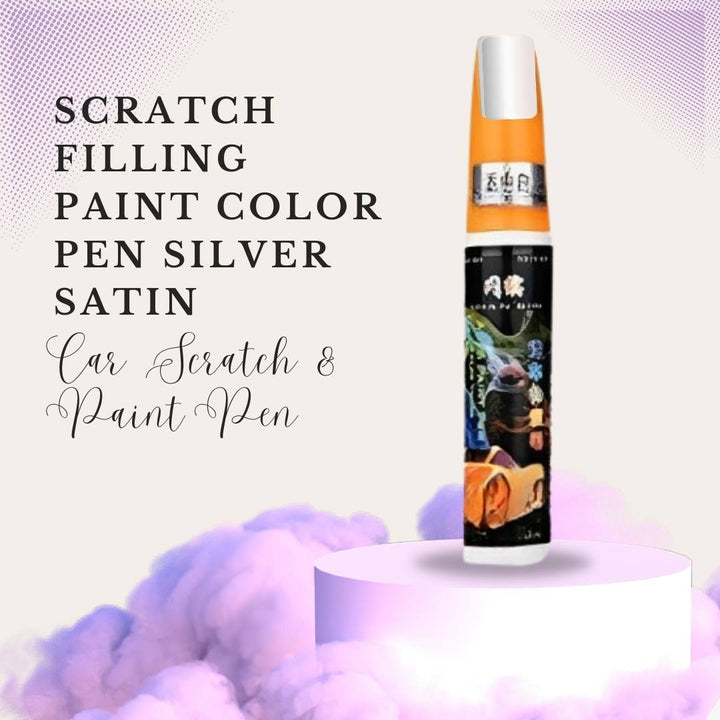 Scratch Filling Paint Color Pen Silver Satin