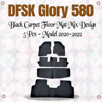 DFSK Glory 580 Black Carpet Floor Mat 5 Pcs