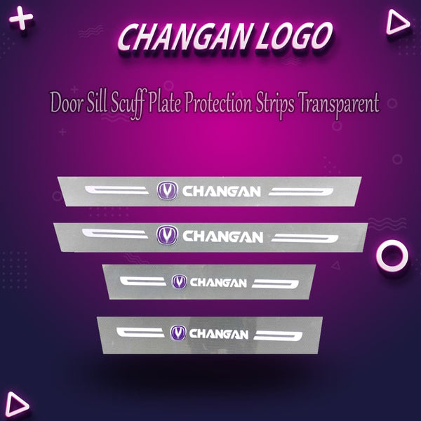 Changan Logo Door Sill Scuff Plate Protection Strips Transparent