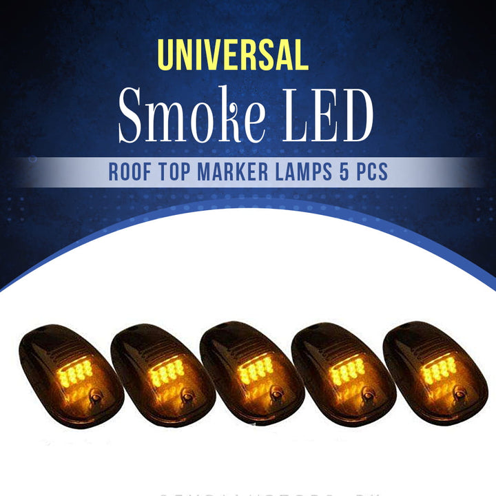 Universal Smoke LED Roof Top Marker Lamps 5 Pcs