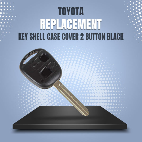 Toyota Replacement Key Shell Case Cover 2 Button Black