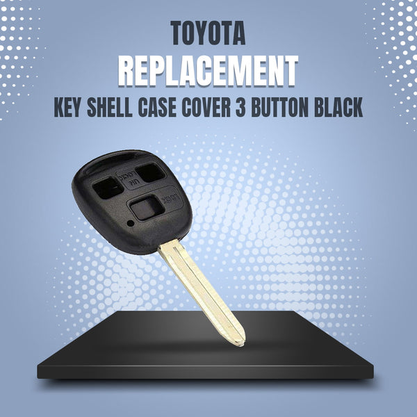 Toyota Replacement Key Shell Case Cover 3 Button Black