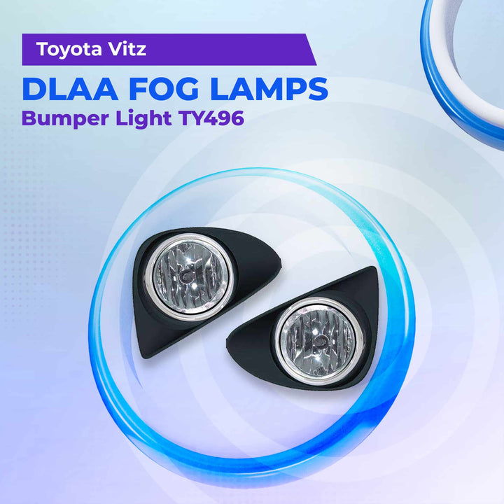 Toyota Vitz DLAA Fog Lamps Bumper Light With Chrome TY496 2011-2014