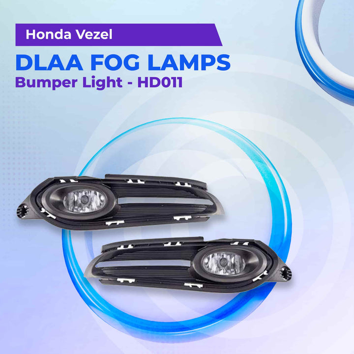 Honda Vezel DLAA Fog Lamps Bumper Light With Chrome Strip - HD011