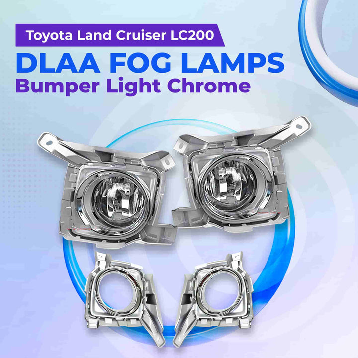 Toyota Land Cruiser LC200 DLAA Fog Lamps Bumper Light Complete Chrome TY568 - Model 2015-2018