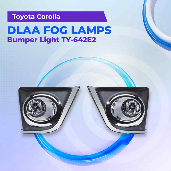 Toyota Corolla DLAA Fog Lamps Bumper Light With Complete Chrome TY-642 - Model 2014-2017