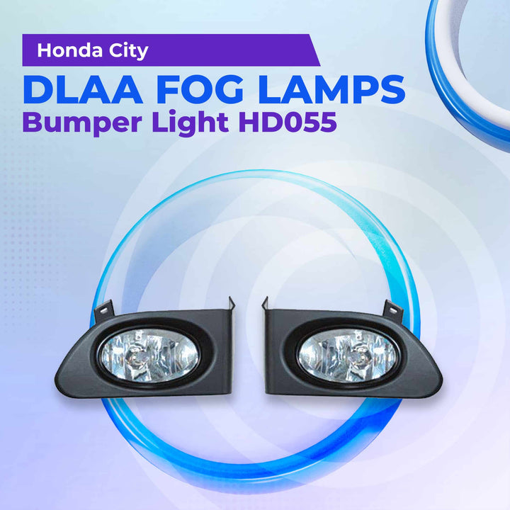 Honda City DLAA Fog Lamps Bumper Light Without Chrome HD055 - Model 2003-2006