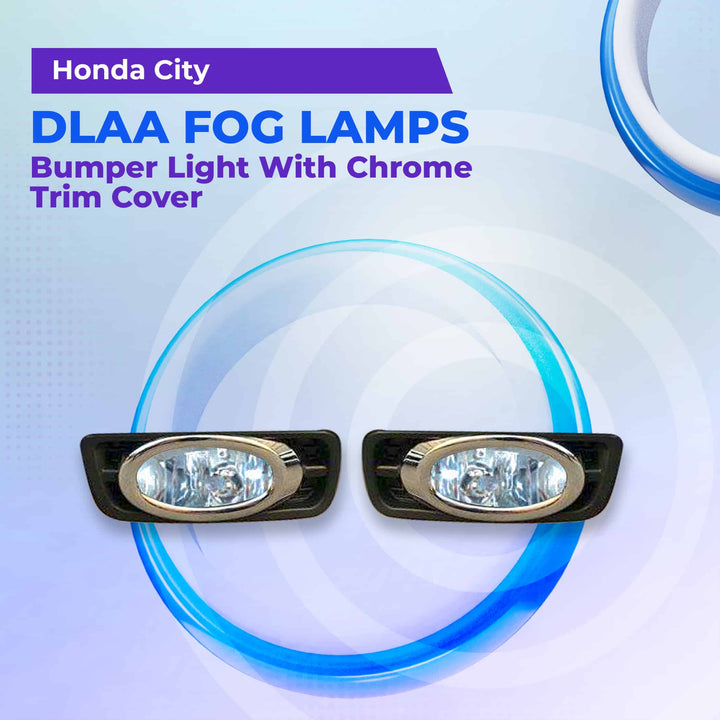 Honda City DLAA Fog Lamps Bumper Light Just With Chrome trim Cover - Model 2014-2021 - HD536E