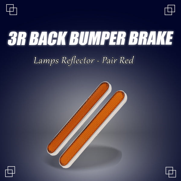 3R Back Bumper Third Brake Lamp Reflector - Pair Orange