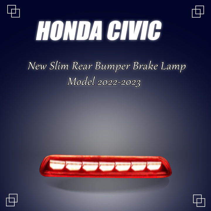 Honda Civic New Slim Back Bumper Third Brake Lamp - Model 2022-2024