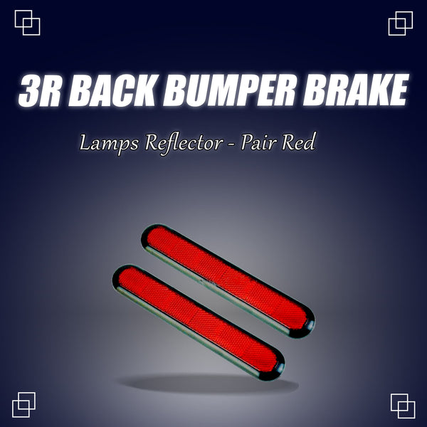 3R Back Bumper Third Brake Lamp Reflector - Pair Red