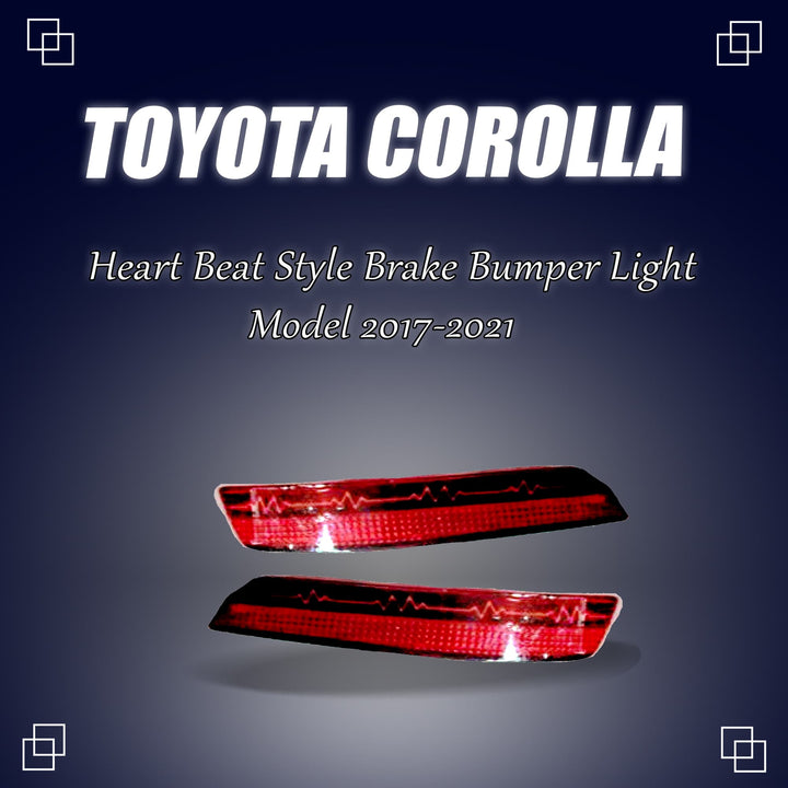 Toyota Corolla Back Bumper Third Brake Lamp Heart Beat Style - Model 2017-2021