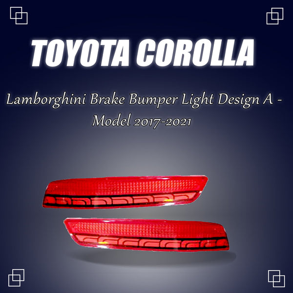 Toyota Corolla Back Bumper Third Brake Lamp Lamborghini Design A - Model 2017-2021