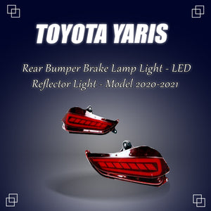 Toyota Yaris Back Bumper Third Brake Lamp Audi Style (BL-58) 2020 - 2026 - LED Reflector Light - Model 2020-2021