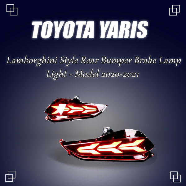 Toyota Yaris Back Bumper Third Brake Lamp Audi Style 2020-2021