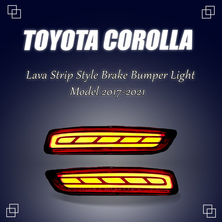 Toyota Corolla Back Bumper Third Brake Lamp Lava Strip style - Model 2017-2021