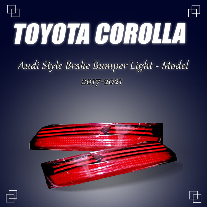 Toyota Corolla Back Bumper Third Brake Lamp Audi Style - Model 2017-2021