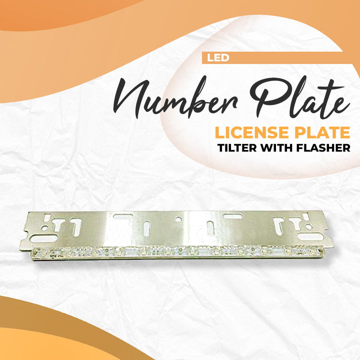 LED Number Plate License Plate Tilter with Flasher