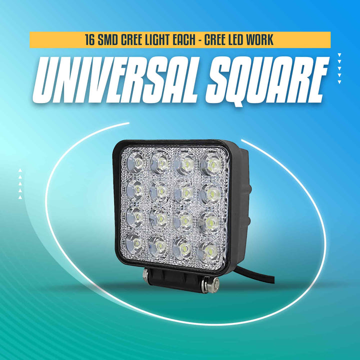 16 SMD Cree Light Universal Square - Each