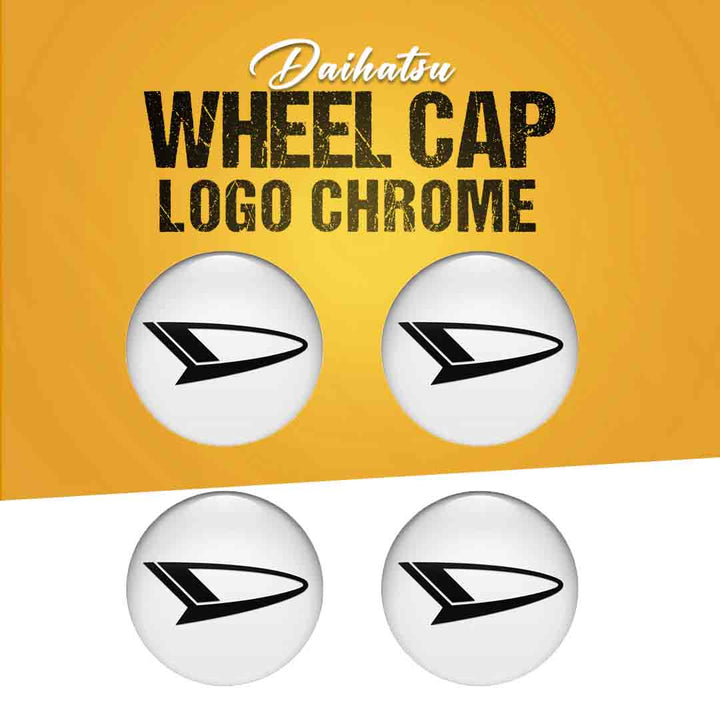 Daihatsu Wheel Cap Logo Chrome - 4 Pieces