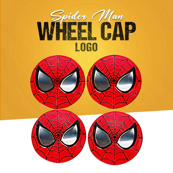 Spider Man Wheel Cap Logo - 4 Pieces