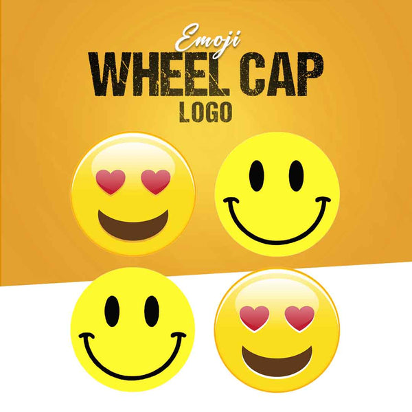 Emoji Wheel Cap Logo - 4 Pieces