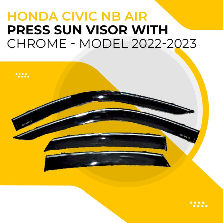 Honda Civic NB Air Press Sun Visor With Chrome - Model 2022-2024