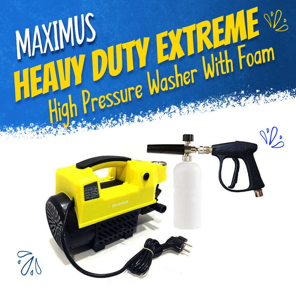 Maximus Heavy Duty Extreme High Pressure Washer with Foam Cannon Foam Jet