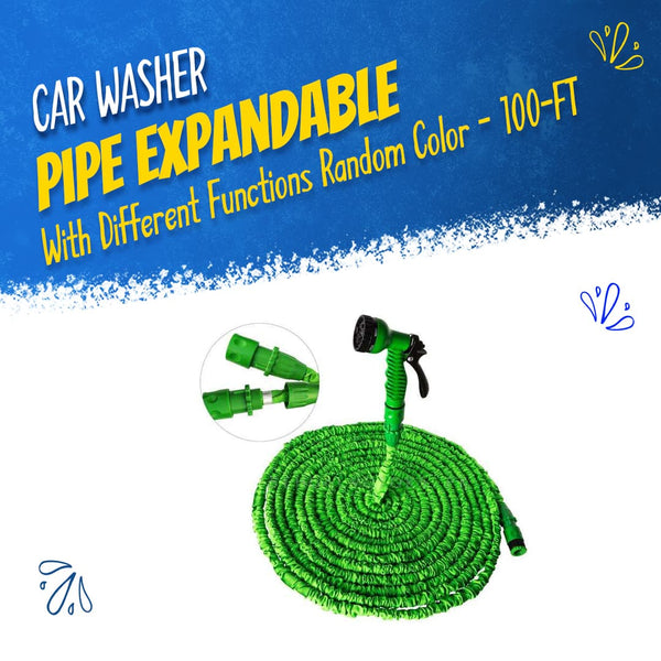 Car Washer Pipe Expandable with Different Functions Random Color - 100-FT